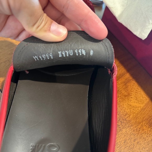 Ferragamo - Men Driver with Gancini ornament Red Size 11.5 - Picture 7 of 8